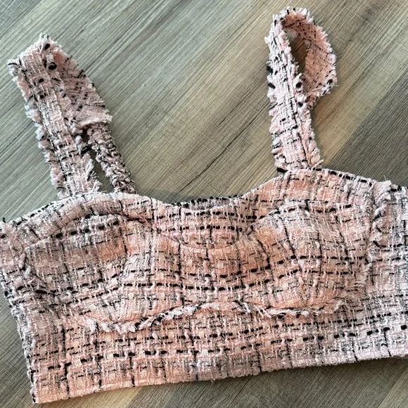 Wild Fable Pink Tweed Tank Top - Picture 3 of 4